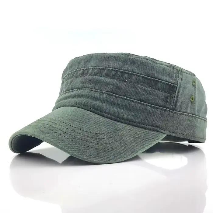 Casquette plate homme, style militaire