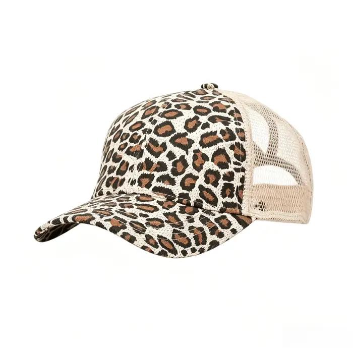 Casquette de baseball réglable à motif léopard