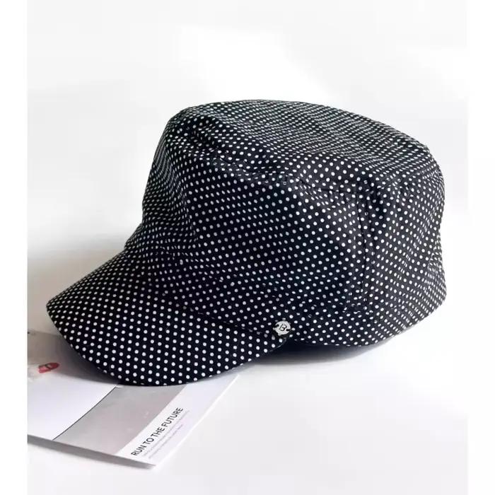 Chapeaux équestres à dessus plat à pois littéraire français pour femmes printemps été tempérament chevalier casquettes de Baseball Casquette Homme