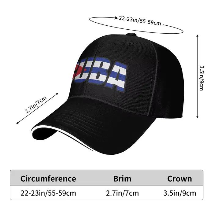 Casquette de baseball décontractée unisexe avec motif drapeau de Cuba