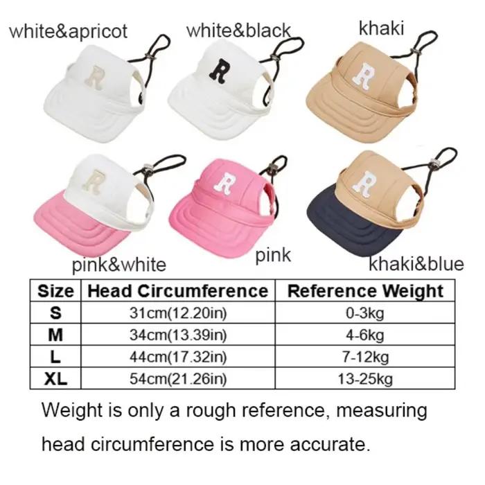 Casquette de sport brodée pour chien chapeau de soleil respirant réglable avec trous d'oreille pour chiots et chiens grandes occasions en plein air
