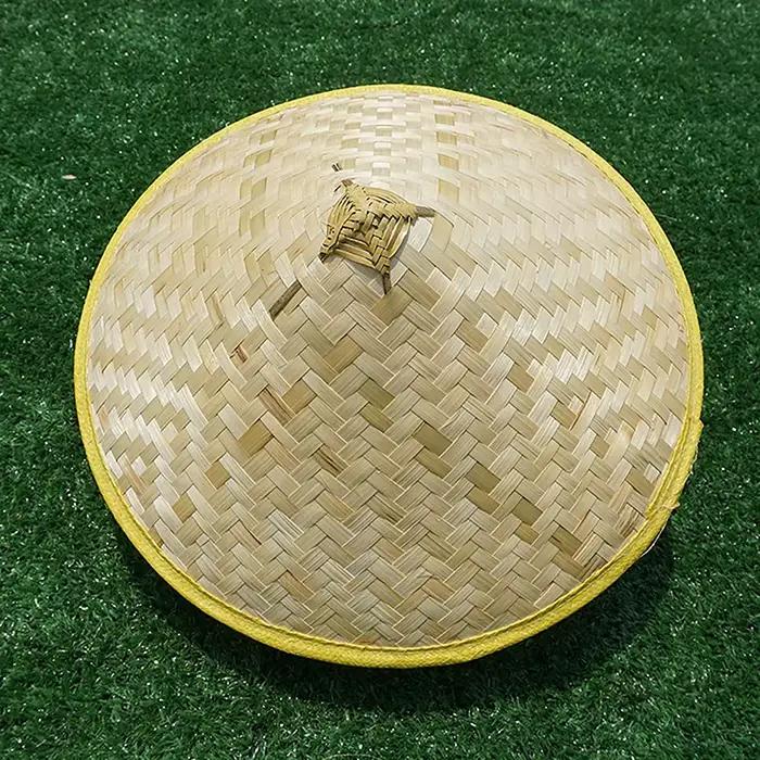 Chapeau de fermier en bambou chinois unisexe pour homme et femme