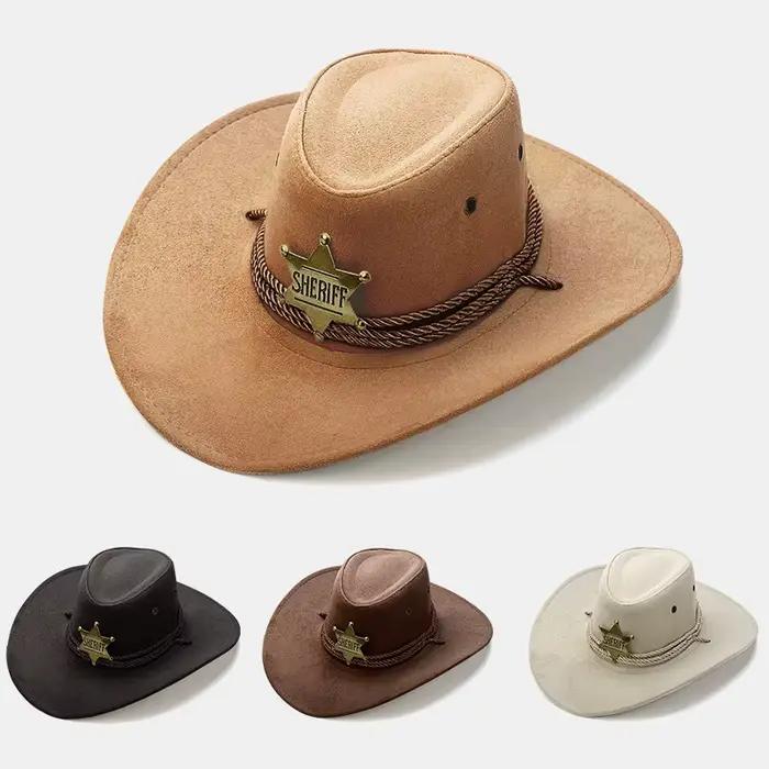 Chapeau de cowboy occidental pour hommes et femmes