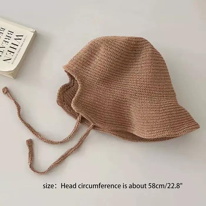Bonnets de régence en paille de lin pour femmes