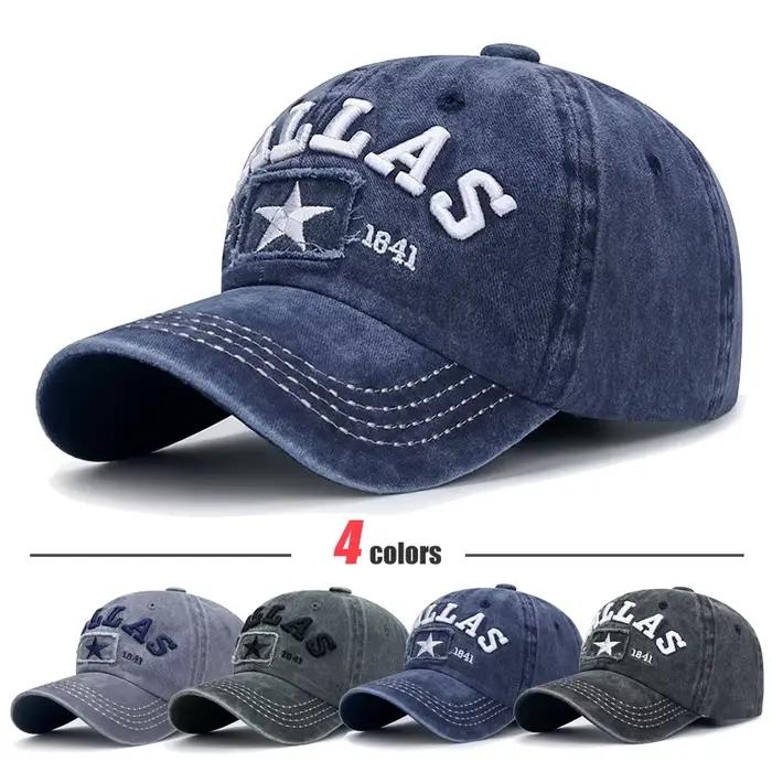 4 couleurs unisexe DALLAS 3D casquette de Baseball brodée casquettes Snapback chapeaux de soleil