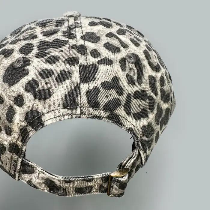 Nouvelle casquette de baseball rétro pour femmes avec imprimé léopard et broderie, style déchiré, protection solaire, polyvalente pour toutes les saisons et occasions externes