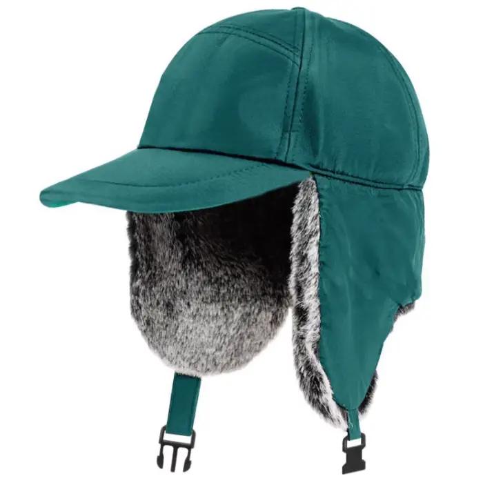 Chapeau russe hommes femmes imperméable neige Ski earflap casquette épais chaud polaire doublé automne hiver