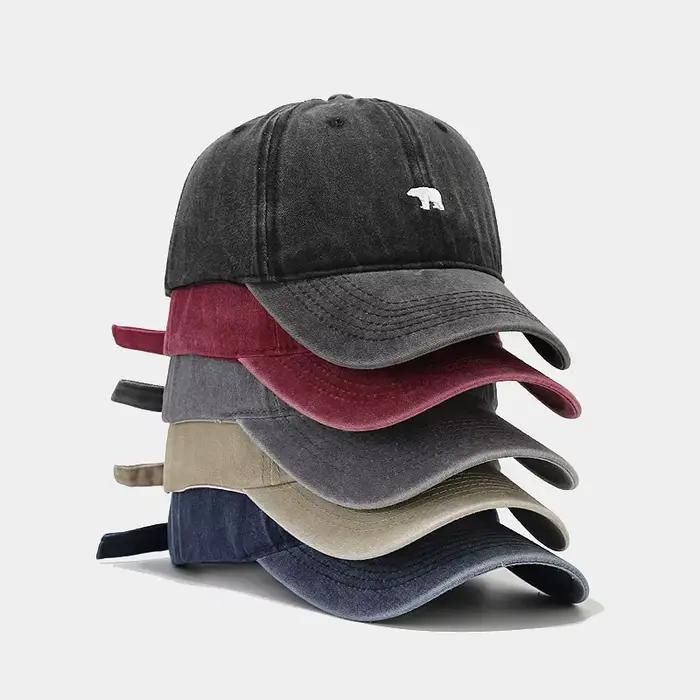 Casquette de Baseball brodée d'ours pour femmes et hommes