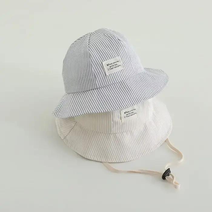 Panama automne bébé garçons et filles chapeau de soleil rayé