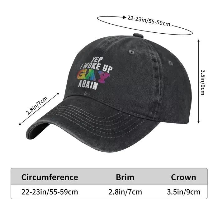 Casquette de baseball Woke Up Gay en coton avec protection solaire pour homme et femme pour diversifier votre style et exprimer votre fierté LGBTQ