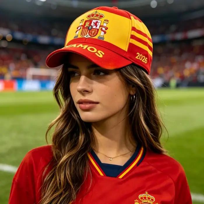 Casquette de baseball unisexe avec drapeau espagnol pour adultes/enfants