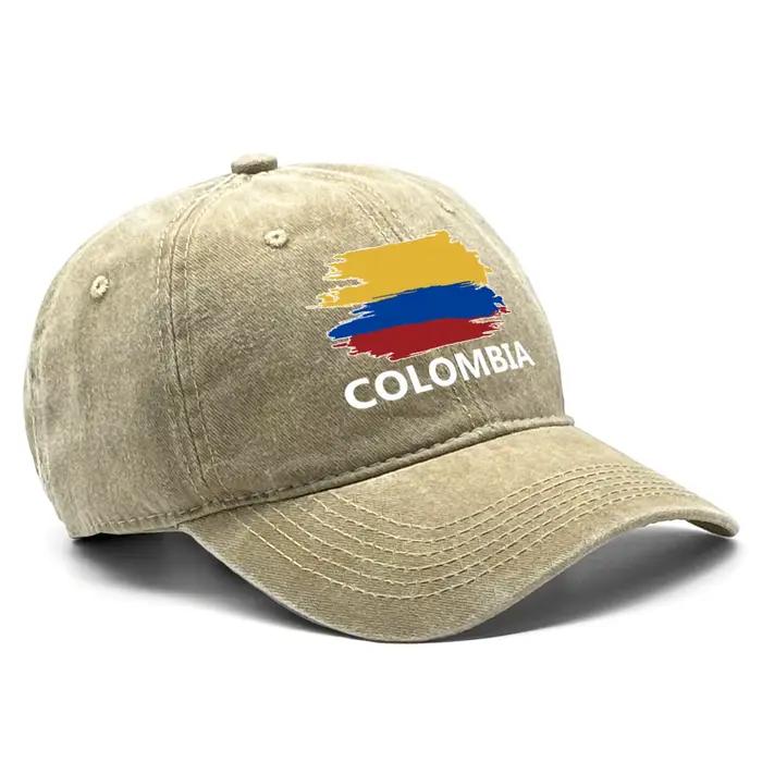 Colombie drapeau casquette de Baseball femmes en plein air décontracté couleur unie