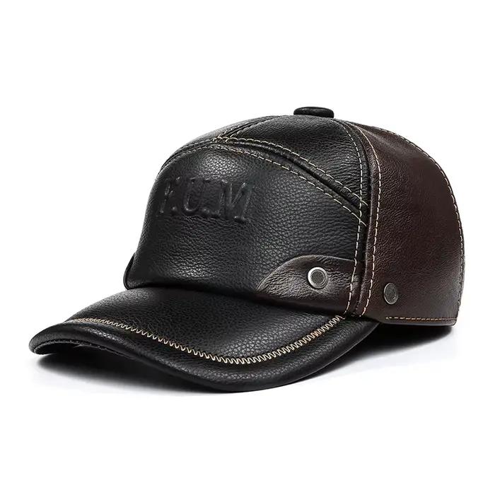 Casquette de Baseball en Cuir group pour Homme