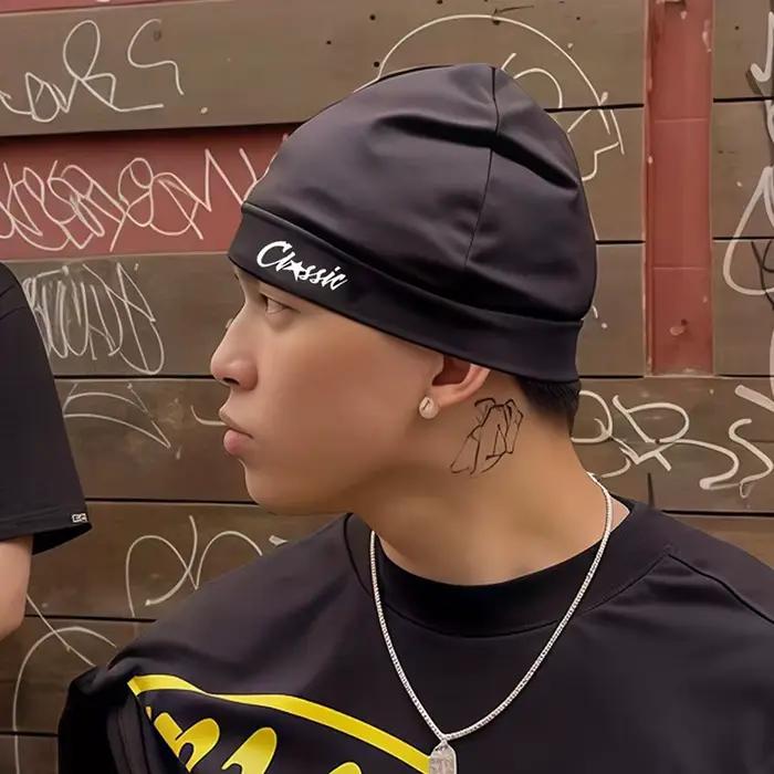 Chapeau pull à motif brodé rétro américain Hip-Hop