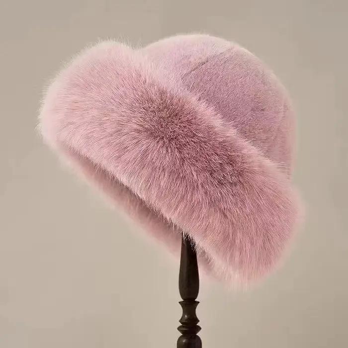 Chapeau mongole en peluche pour femmes