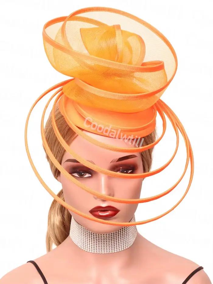 Voile maille Fascinator thé Chapeau élégant femmes Derby fête casque course événement