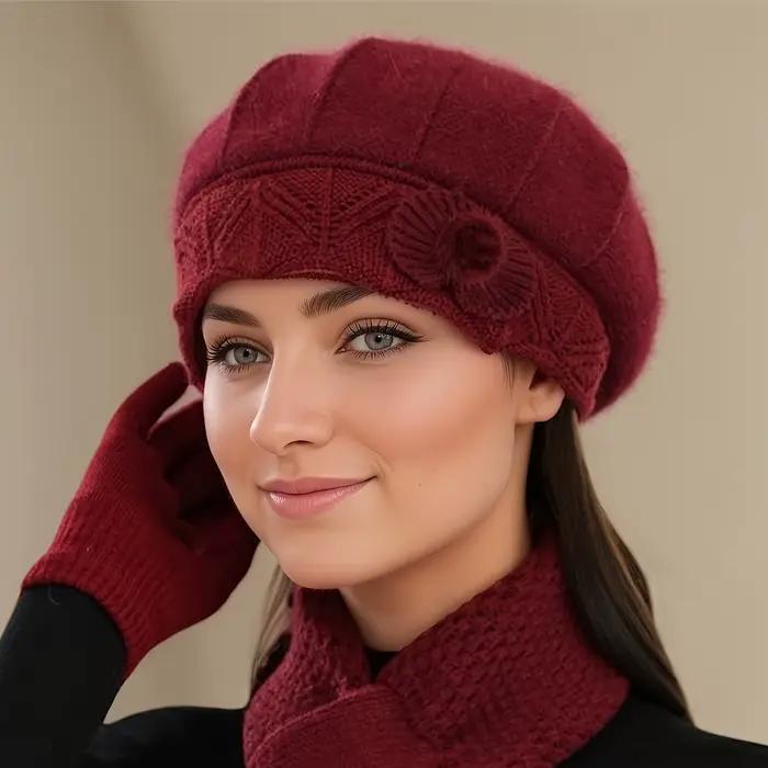1 pièce de chapeau chaud d'hiver en fausse fourrure pour femme avec imprimé pour résister au froid et protéger la tête