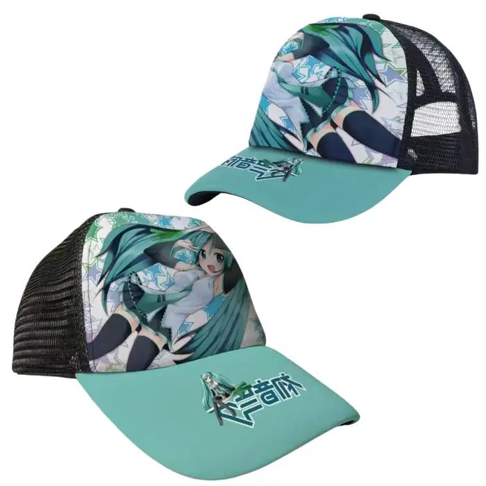 Casquette de baseball Hatsune Miku, dessin animé mignon, polyvalente, girly, au design esthétique, portable, confortable, respirante, chapeau de soleil pour l'extérieur