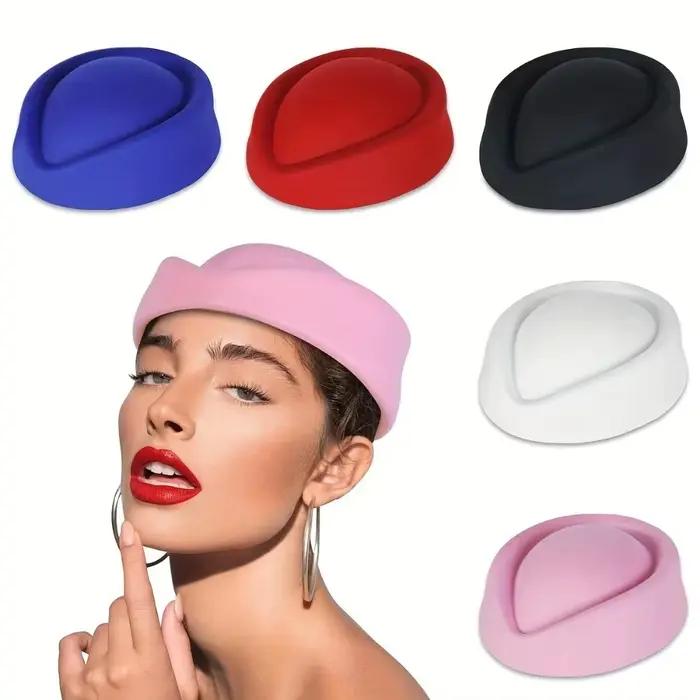 Nouveau britannique haut rétro chapeaux solide formel hôtesse chapeau Concave