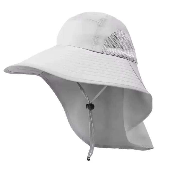 Chapeau de soleil à large bord avec protection du cou pour hommes et femmes