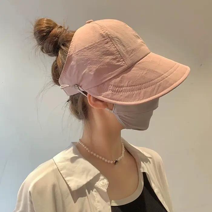 Chapeau de soleil d'été pour femmes, pare-soleil pliable, plage, grands bords, cyclisme, activités de plein air, style sportif, protection solaire, printemps et été