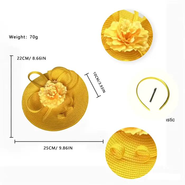 Chapeau Kentucky Derby à fleurs vintage élégant pour femmes occasions spéciales mariage printemps thé