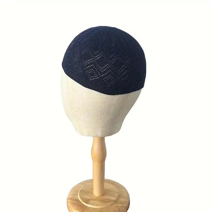 Chapeau de prière musulman pour homme en polyester tricoté multisaison islamique occidentale occassions spéciales de Ramadan et cérémonies traditionnelles