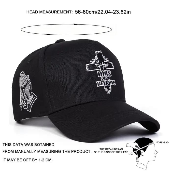 Casquettes de baseball unisexes DIOS POR DELANTE avec broderie en croix