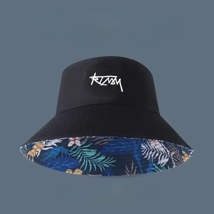 Chapeau seau d'été à grande tête avec lettres pour hommes et femmes