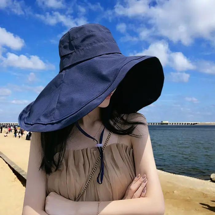 Chapeau de soleil à bord surdimensionné pour femmes