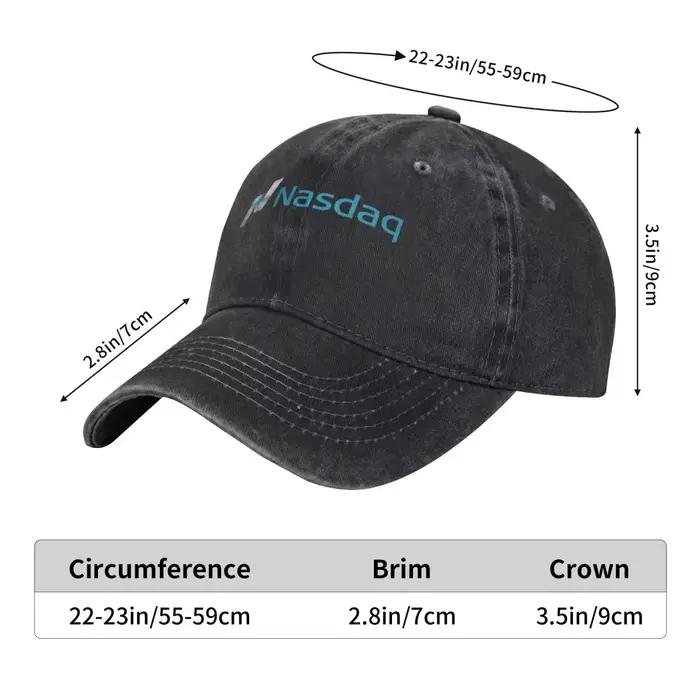 Logo Nasdaq, chapeau de camionneur demin à Texture tricotée