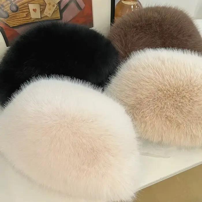 Offre spéciale chapeau de fourrure femmes chaud neige Ski casquette femme fausse