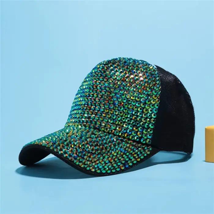 Casquette de baseball ornée de strass étincelante pour homme et femme occasions spéciales et looks élégants