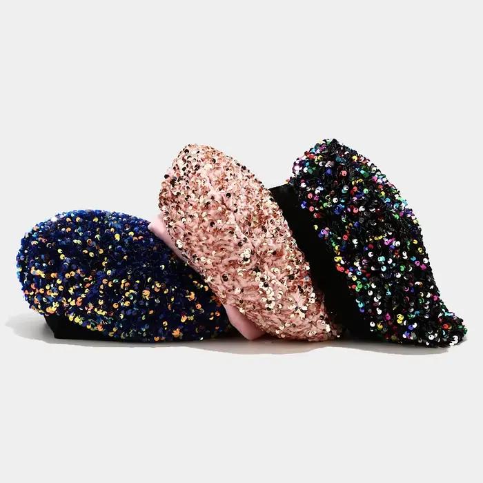 Béret à paillettes automne et hiver chapeau de peintre rue tout-match