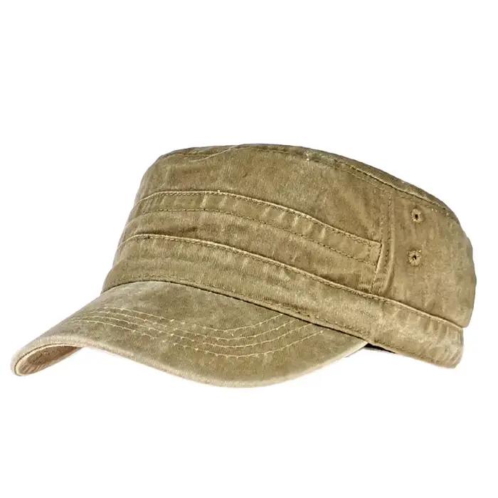 Casquette plate homme, style militaire