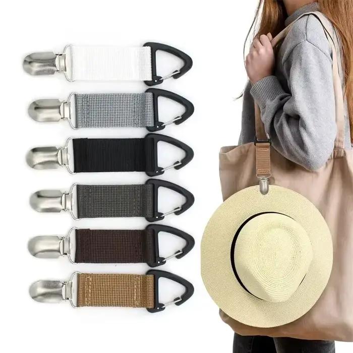 Clip de sac portable pour chapeau de paille de voyage en plein air