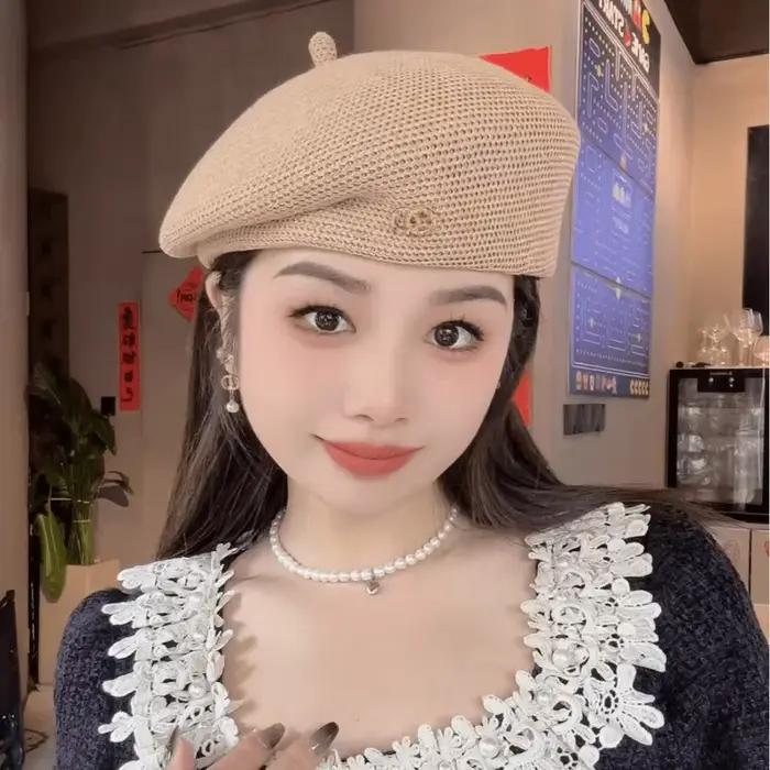 Chapeau béret polyvalent et élégant Version coréenne pour le printemps et l'été