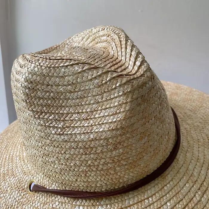 Chapeau anderen Paille de Blé Naturel Fait à la Main pour Femme