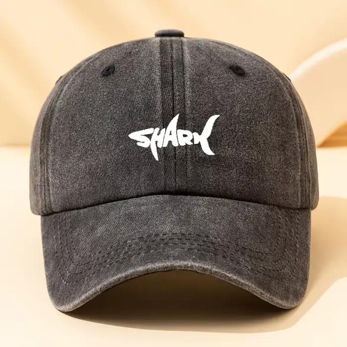 Casquette de baseball à imprimé requin à la mode