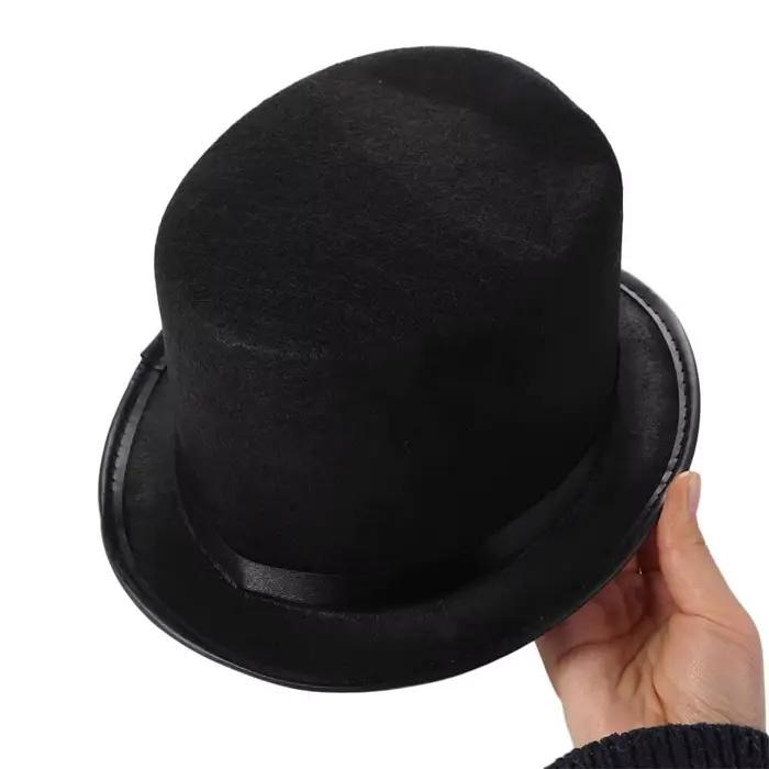 Chapeau haut de forme rétro de magicien, costume de document noir, accessoires de cosplay d'Halloween, fournitures de fête, Steampunk LYus Ringmaste Py Play