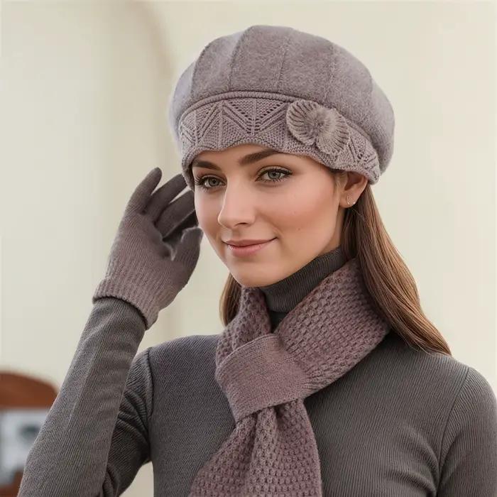 1 pièce de chapeau chaud d'hiver en fausse fourrure pour femme avec imprimé pour résister au froid et protéger la tête