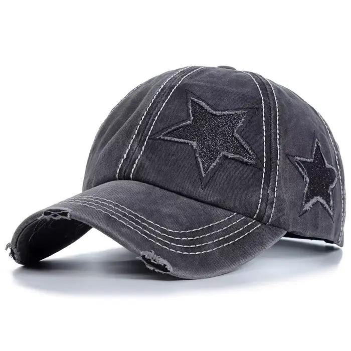 Casquette de baseball réglable pour femmes avec trou pour queue de cheval