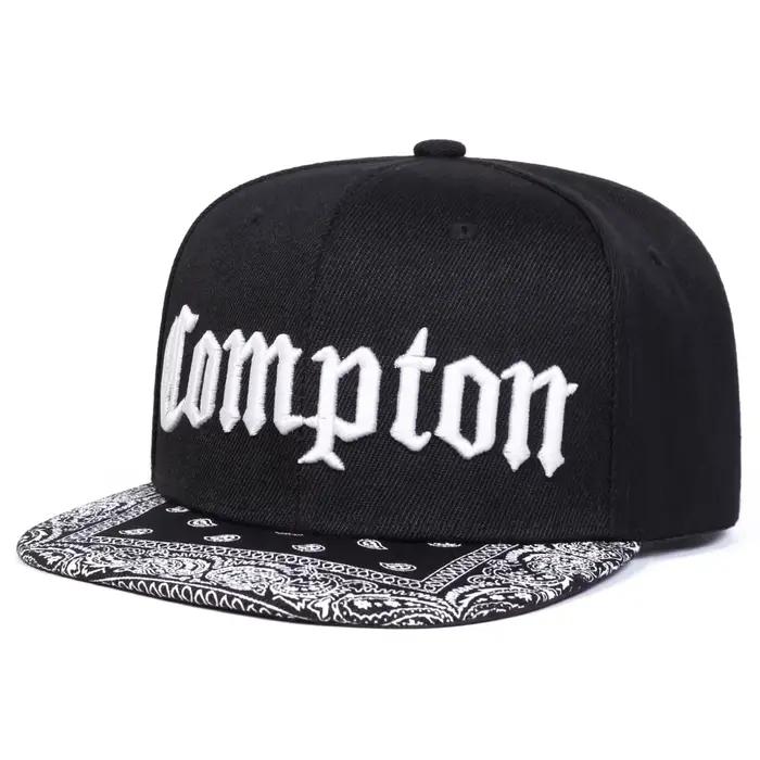 Casquettes de baseball unisexes avec broderie de lettres COMPTON