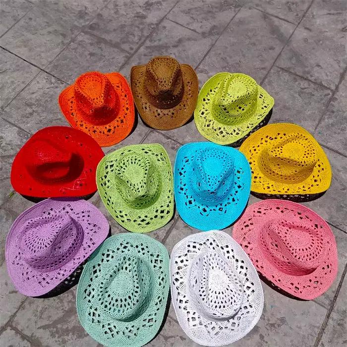 Chapeau de paille bohème Vintage pour femmes et hommes