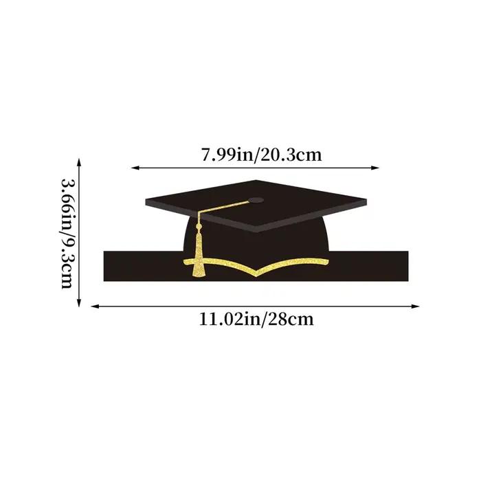 Lot de 10 chapeaux de graduation en carton 2026 avec pompon pour cérémonie et célébration de la remise des diplômes