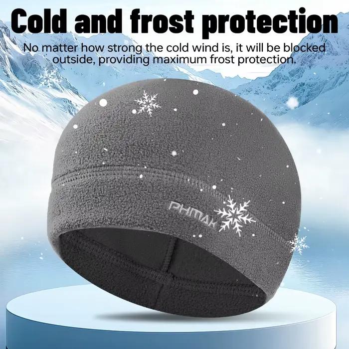 Casquette de Cyclisme en Polaire PHMAX Chaud et Coupe-Vent pour Hommes et Femmes Occasions Extérieures et Plein Air