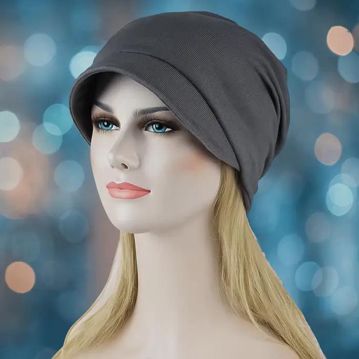 Chapeau de protection solaire à bord souple respirant léger coupe-vent avec capuche pour chimiothérapie perte de cheveux et post-partum Blanc Gris Rouge Vert Armée Noir Vert Occasions Spéciales