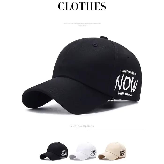 Casquette de baseball FS noire et blanche à imprimé lettres pour hommes