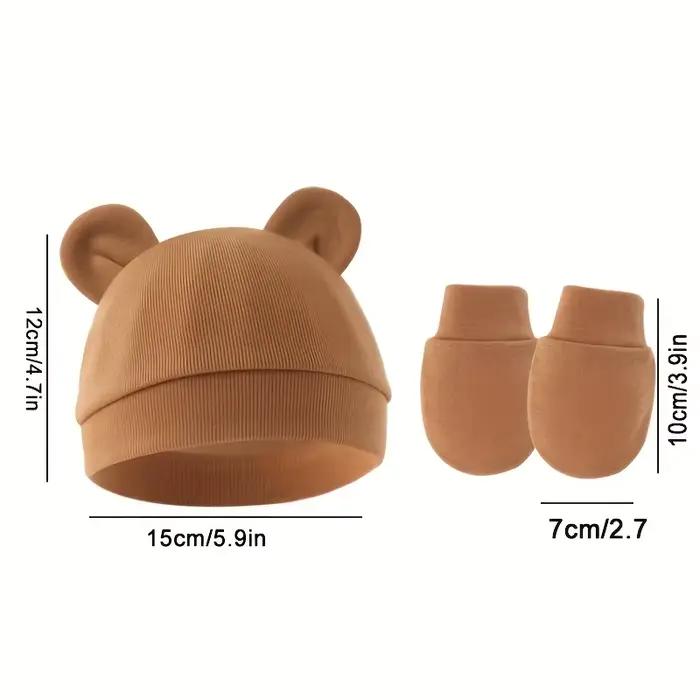 Ensemble de chapeaux et gants pour bébé fille