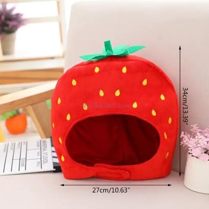 49ME – chapeau en peluche à fraise aux fruits